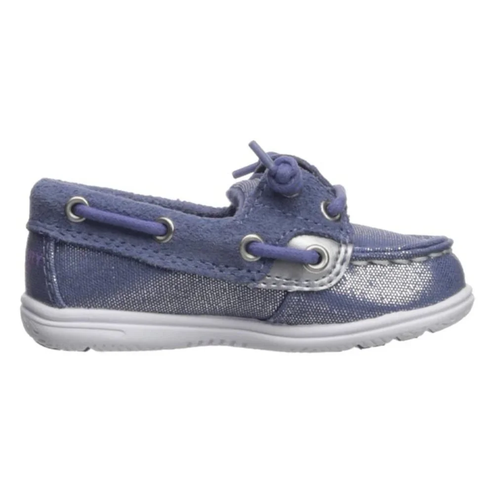 Sperry Kids Lilac Glitter Moccasins